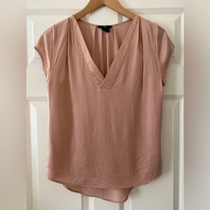 H&M Solid V-Neck Satin Blouse